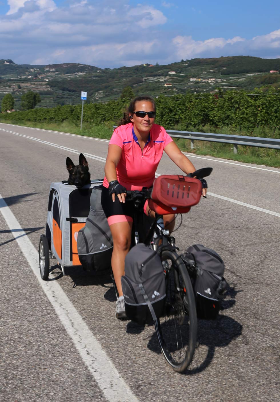 Barbara auf dem Fahrrad